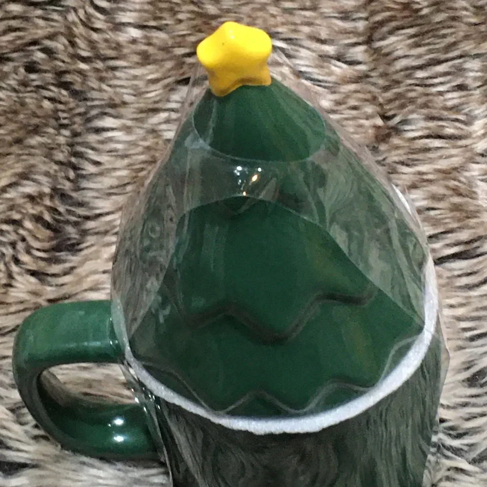 Rae Dunn FELICES FIESTAS Mug / with tree topper 2022